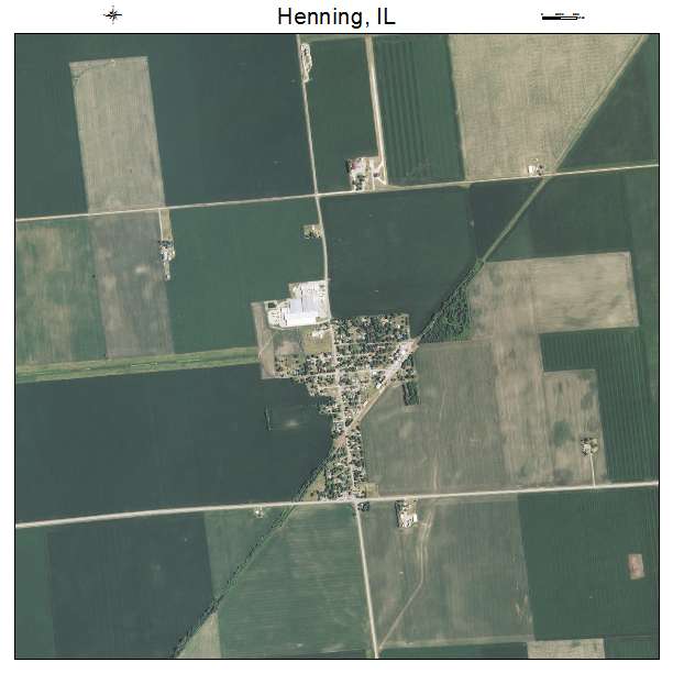 Henning, IL air photo map