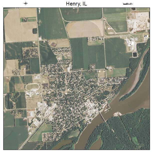 Henry, IL air photo map