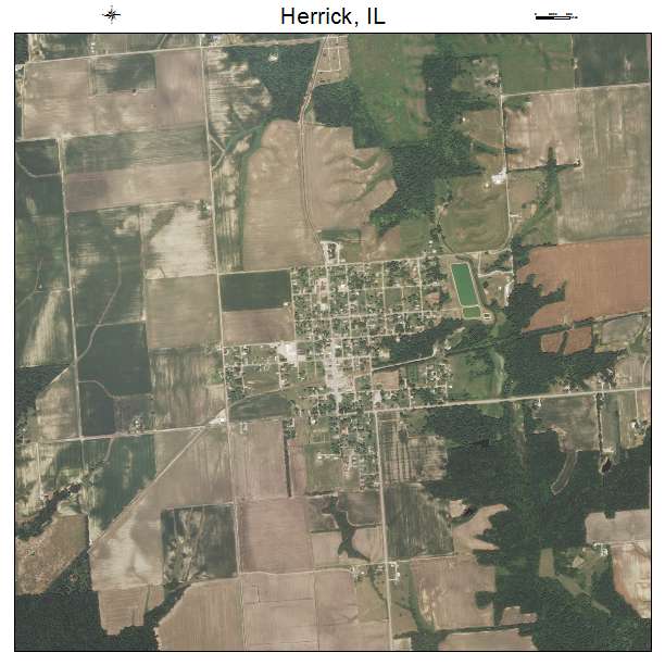 Herrick, IL air photo map