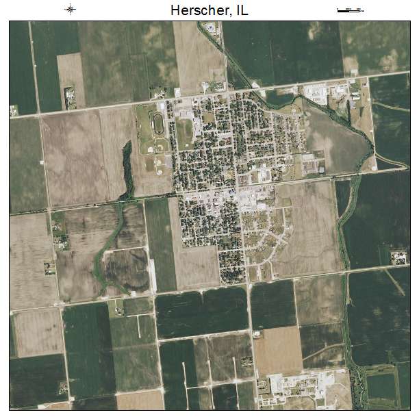 Herscher, IL air photo map