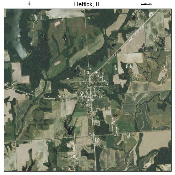 Hettick, IL air photo map