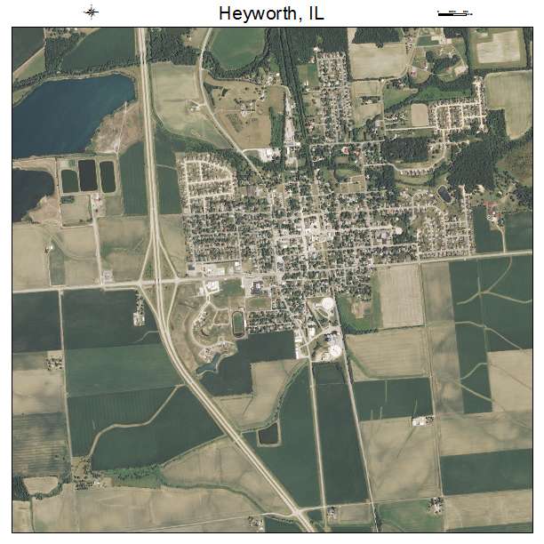 Heyworth, IL air photo map