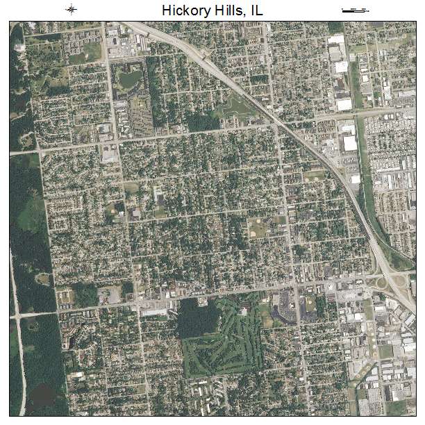 Hickory Hills, IL air photo map