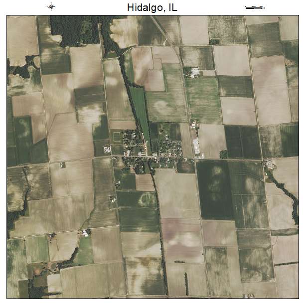 Hidalgo, IL air photo map