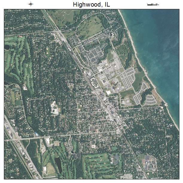 Highwood, IL air photo map