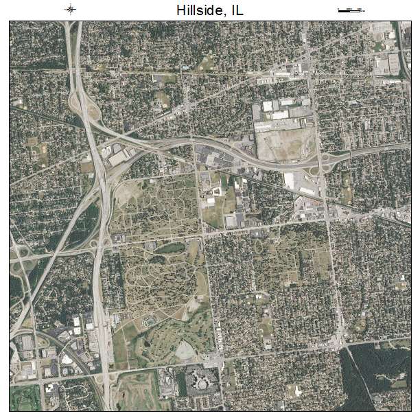 Hillside, IL air photo map