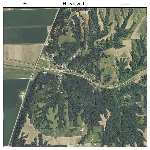 Hillview, IL air photo map