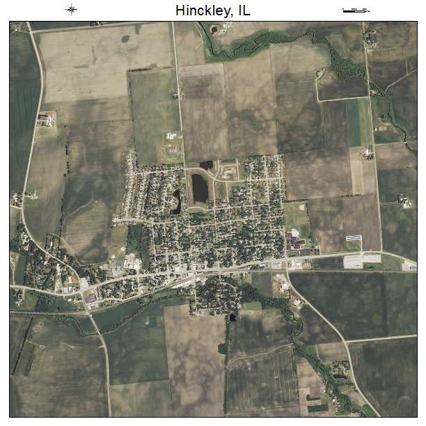 Hinckley, IL air photo map