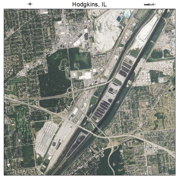 Hodgkins, IL air photo map