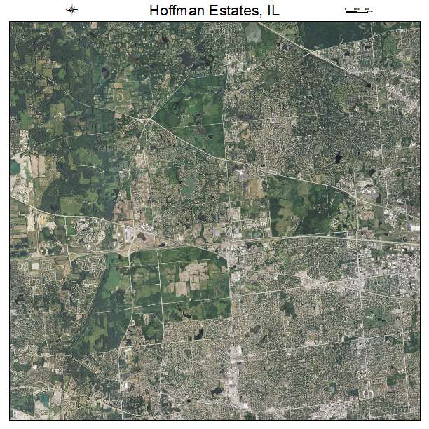 Hoffman Estates, IL air photo map