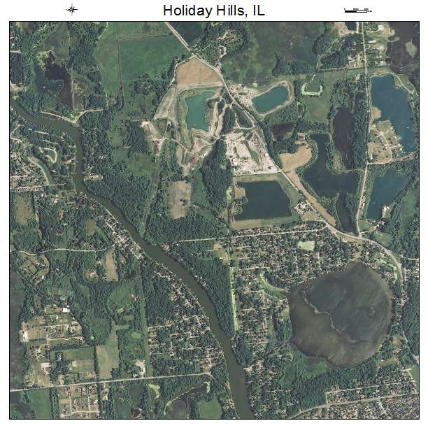 Holiday Hills, IL air photo map