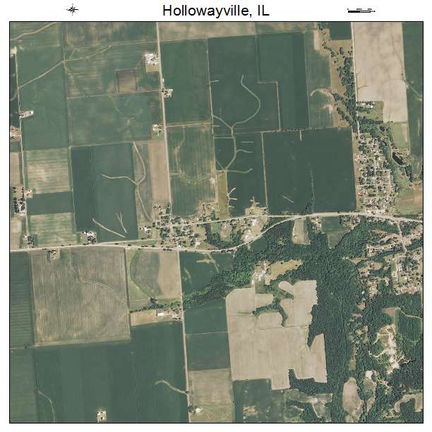 Hollowayville, IL air photo map