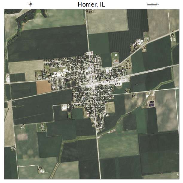 Homer, IL air photo map