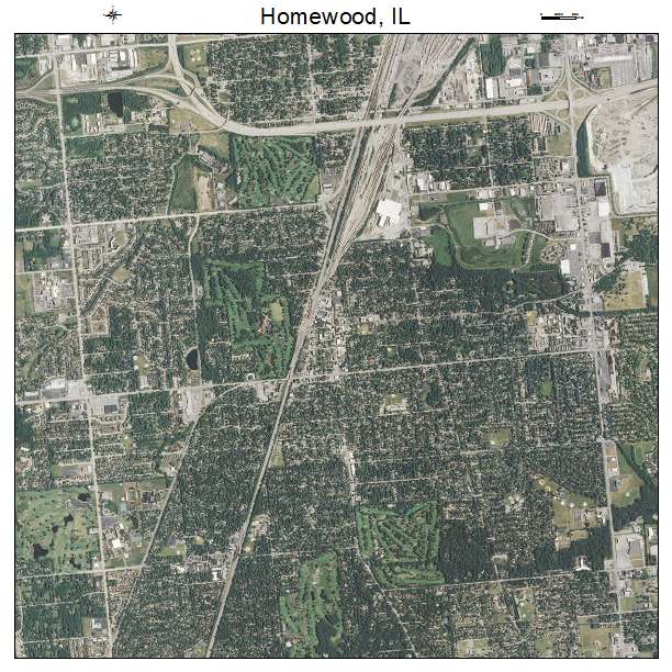 Homewood, IL air photo map