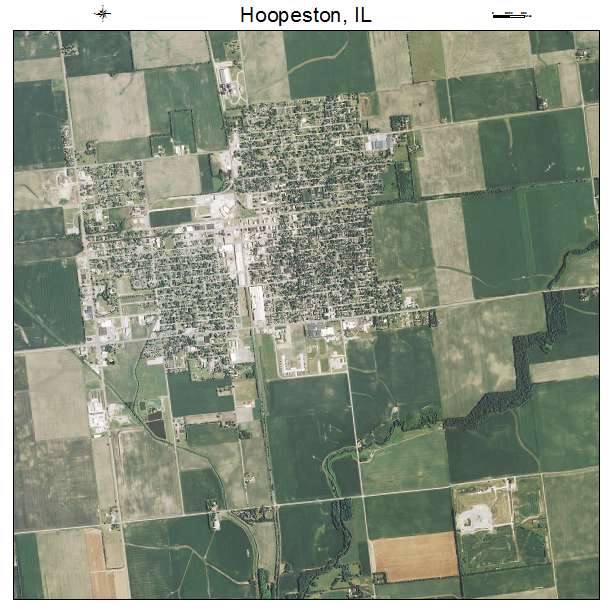 Hoopeston, IL air photo map