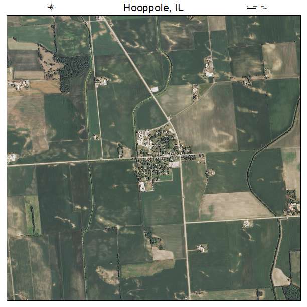Hooppole, IL air photo map