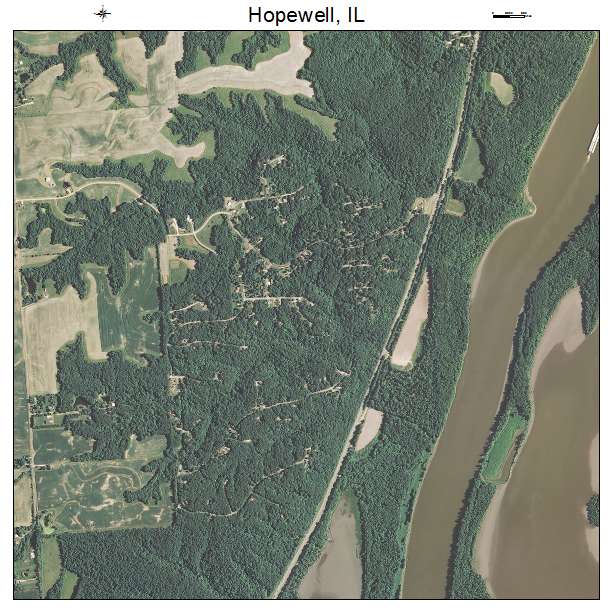 Hopewell, IL air photo map
