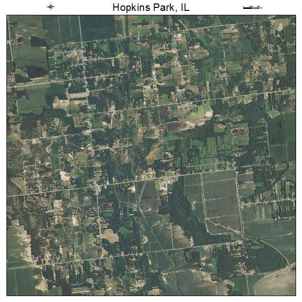 Hopkins Park, IL air photo map