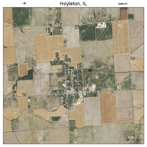 Hoyleton, IL air photo map