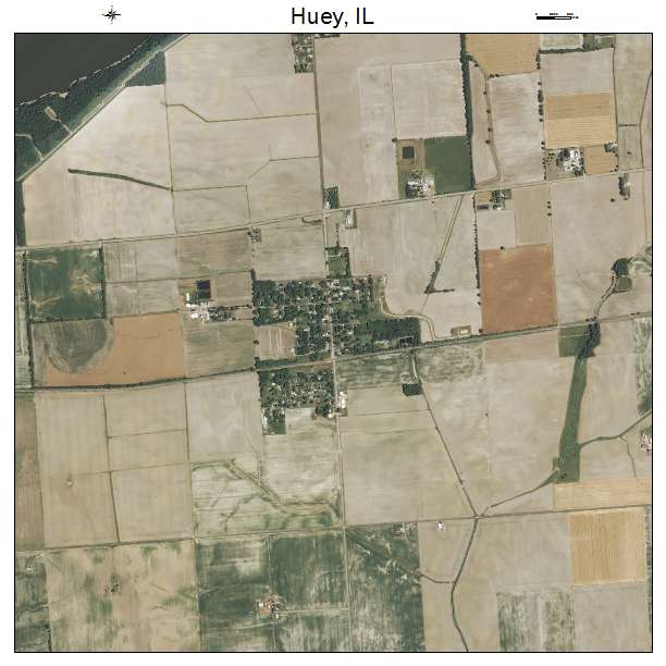 Huey, IL air photo map