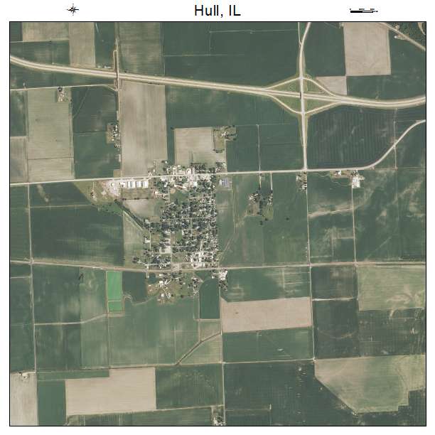 Hull, IL air photo map