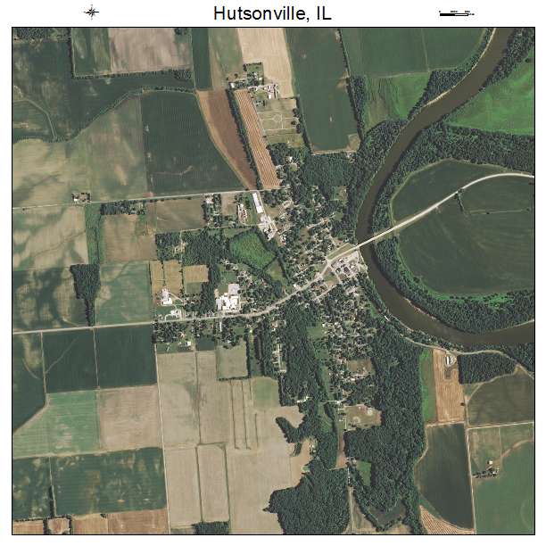 Hutsonville, IL air photo map