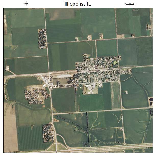 Illiopolis, IL air photo map