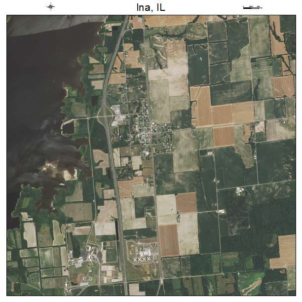 Ina, IL air photo map