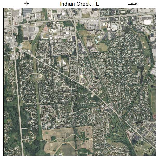 Indian Creek, IL air photo map