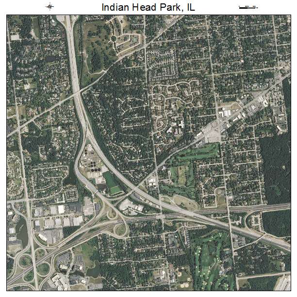 Indian Head Park, IL air photo map