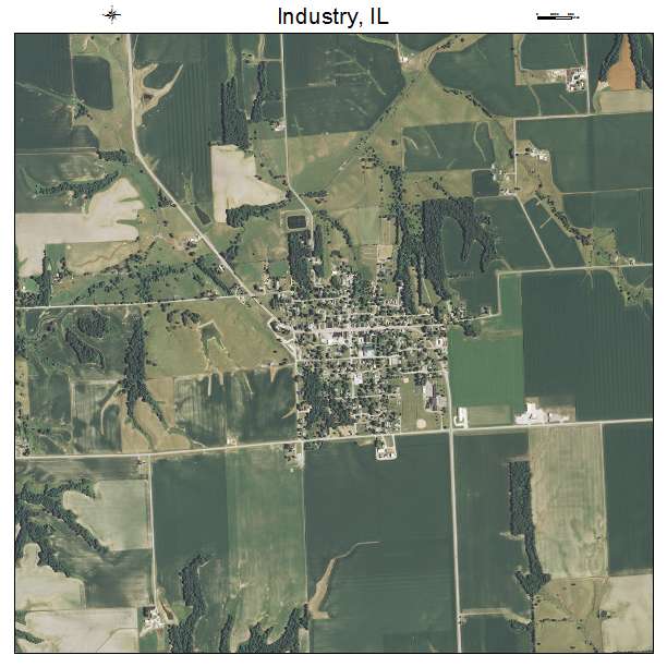 Industry, IL air photo map