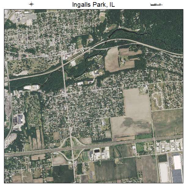 Ingalls Park, IL air photo map