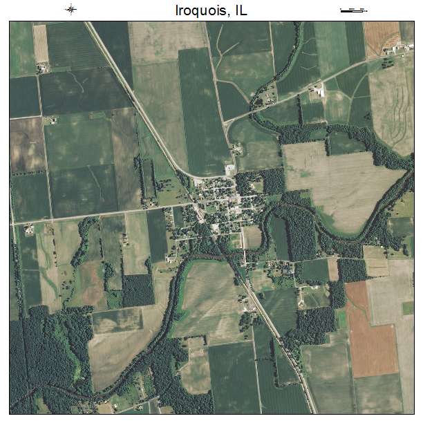 Iroquois, IL air photo map