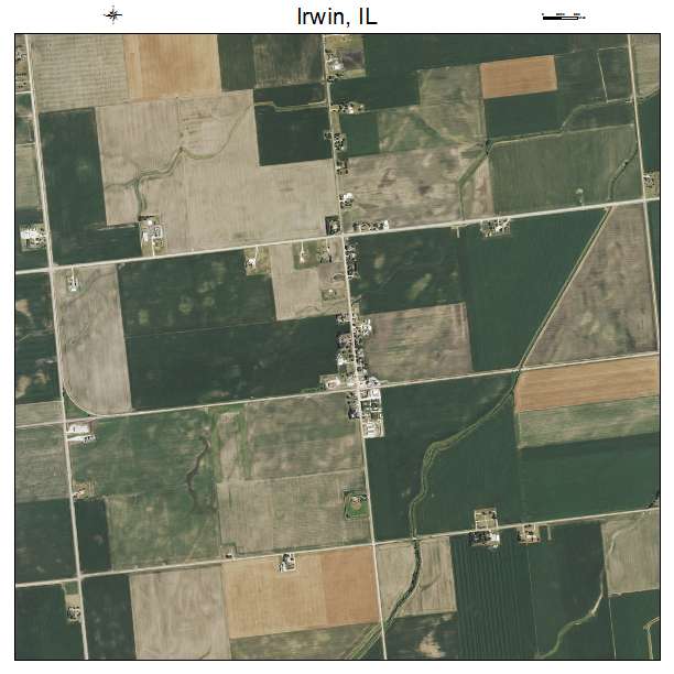Irwin, IL air photo map