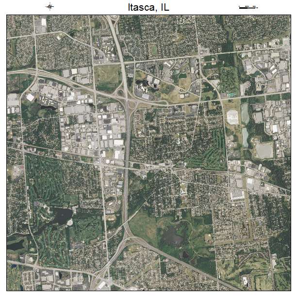 Itasca, IL air photo map