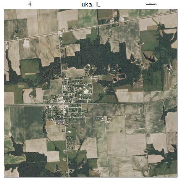 Iuka, IL air photo map