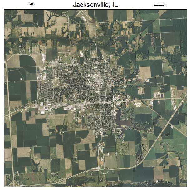 Jacksonville, IL air photo map