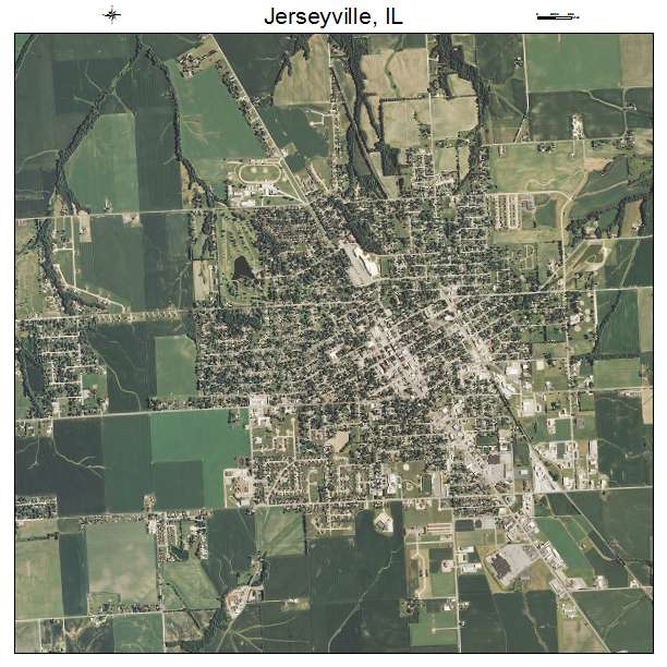 Jerseyville, IL air photo map