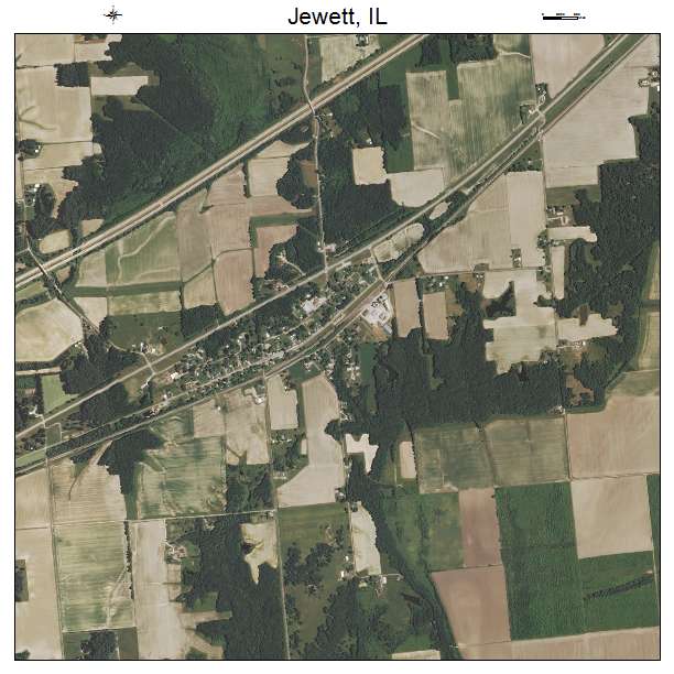 Jewett, IL air photo map