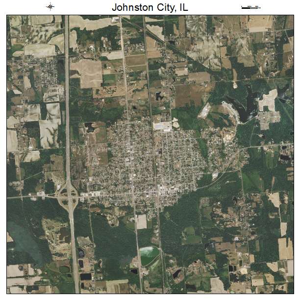 Johnston City, IL air photo map