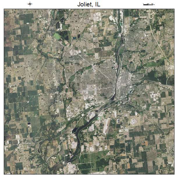 Joliet, IL air photo map
