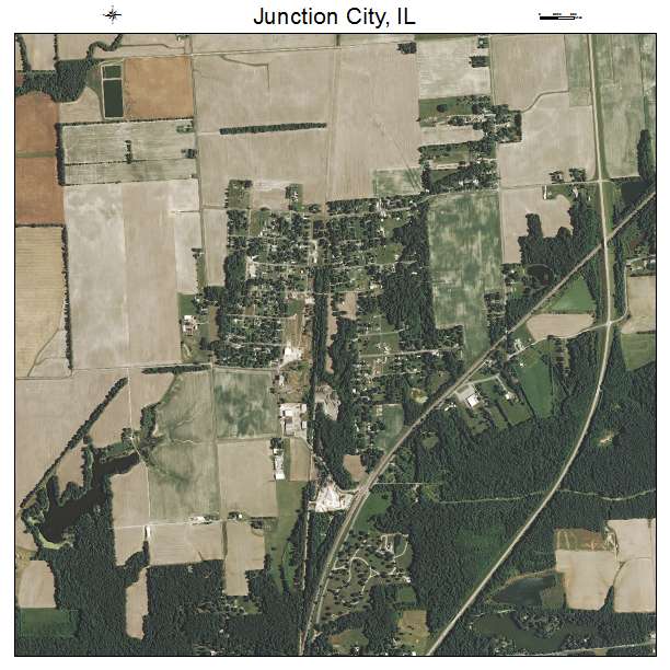 Junction City, IL air photo map