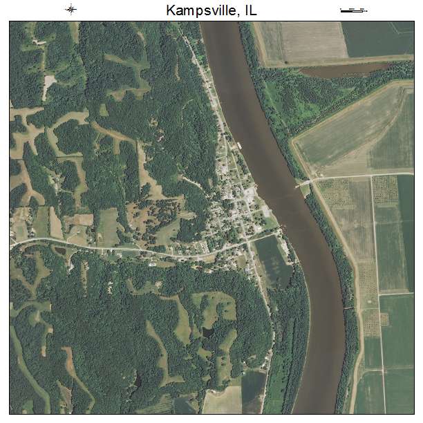 Kampsville, IL air photo map