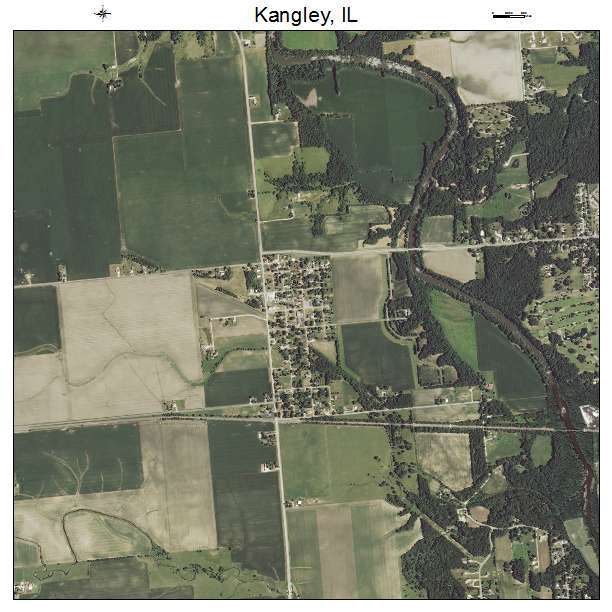 Kangley, IL air photo map