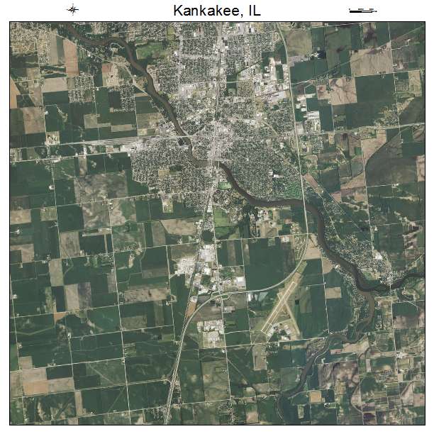 Kankakee, IL air photo map