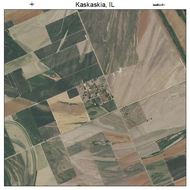 Kaskaskia, IL air photo map