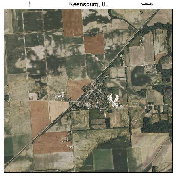Keensburg, IL air photo map