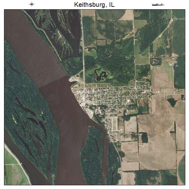 Keithsburg, IL air photo map