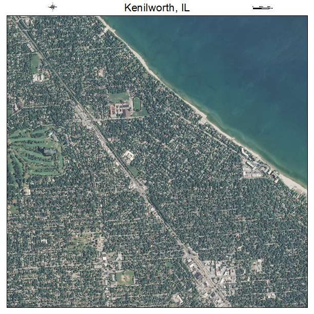 Kenilworth, IL air photo map