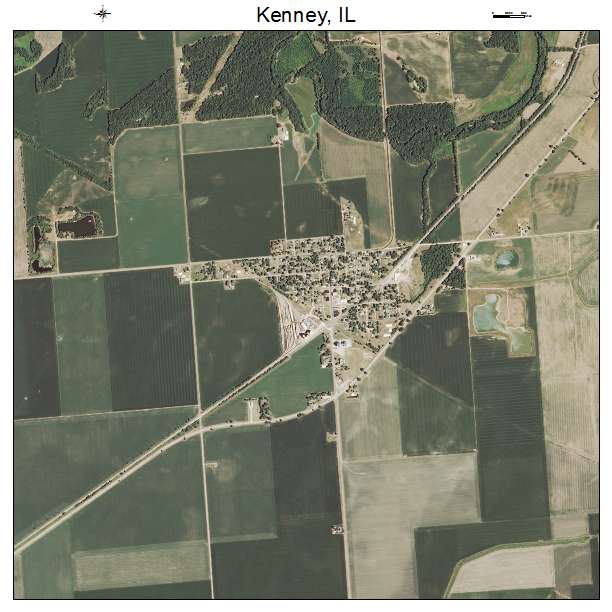 Kenney, IL air photo map